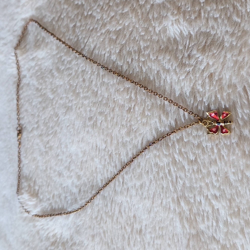 Vintage Childrens Butterfly Necklace